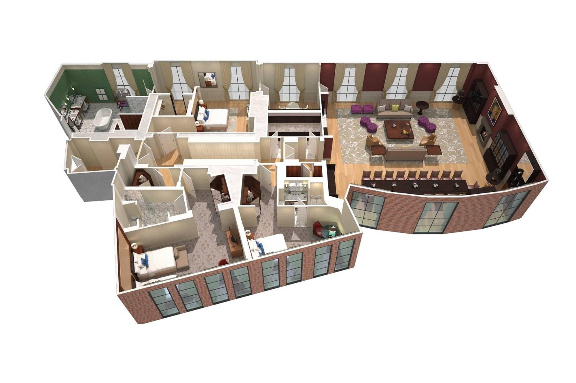 St. Pancras Renaissance Hotel London Ngoại thất bức ảnh 3D floor plan